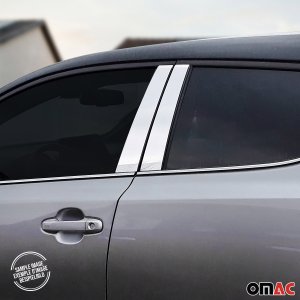 Toyota RAV4 Pillar Trims - Omac - S.Steel - Gloss Silver - 2013-2018
